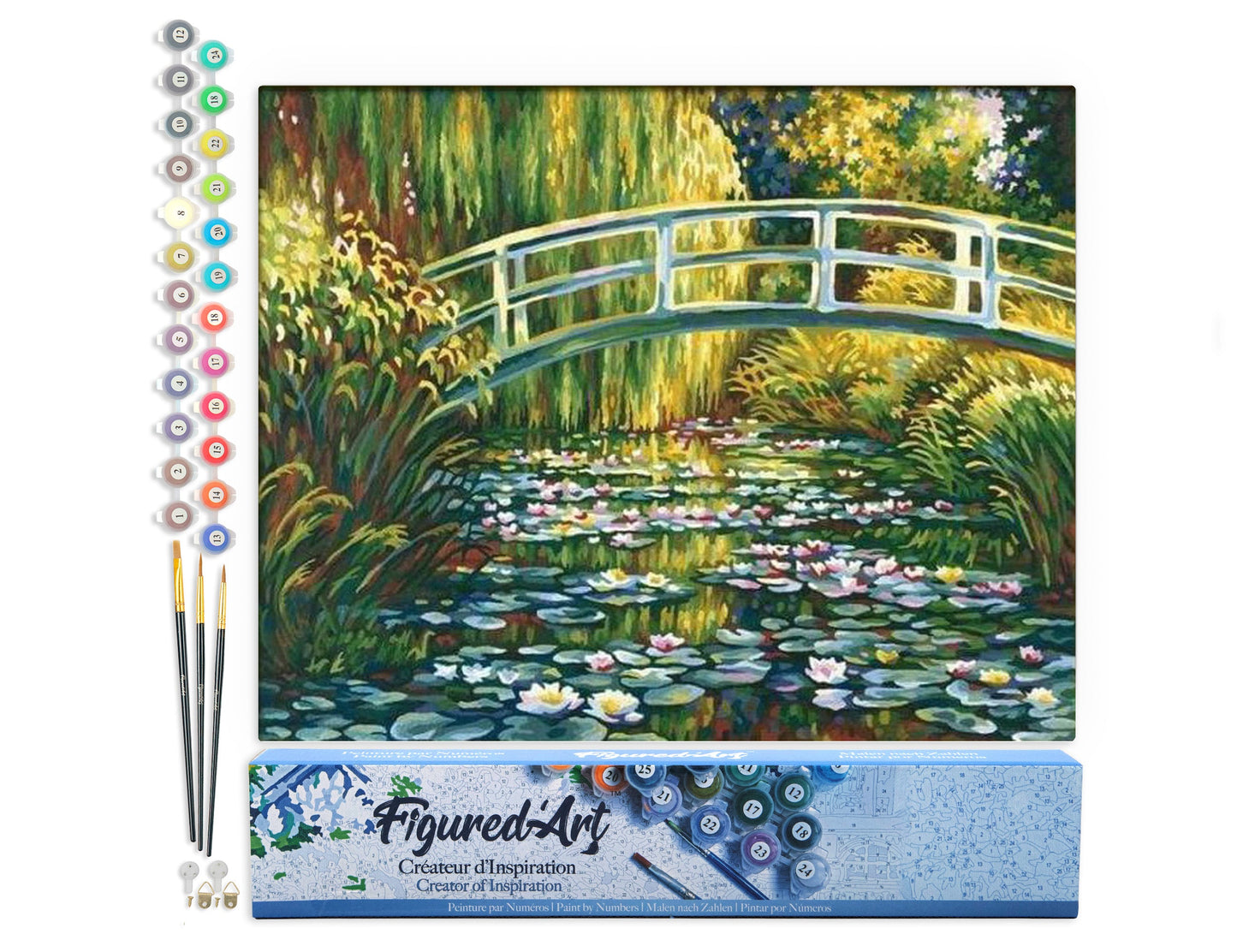 Paint by numbers Water Lily Pond - Rolled canvas