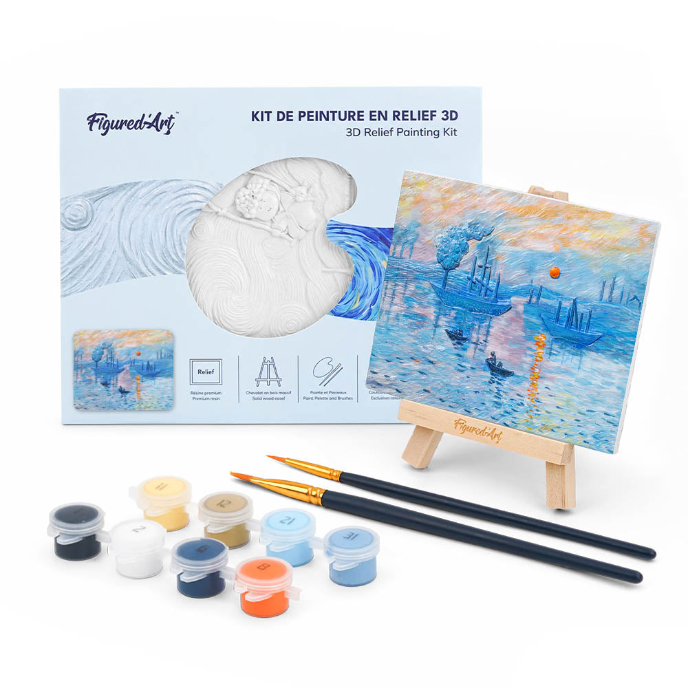 3D Painting Kit - Impression Sunrise, Monet Figured'Art