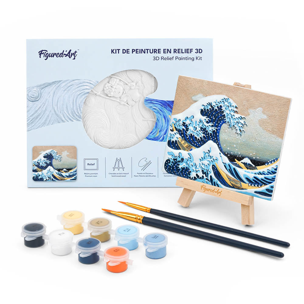 3D Painting Kit - The great wave of Kanagawa Figured'Art