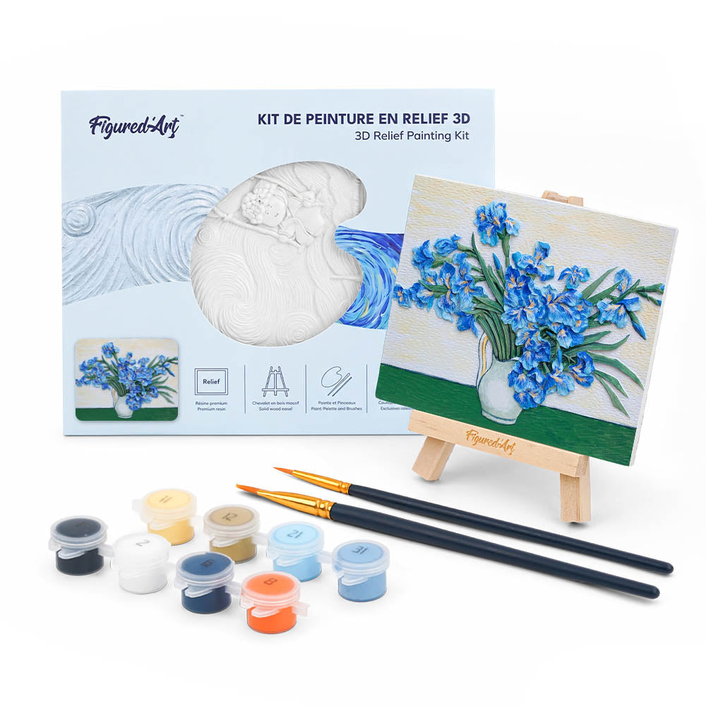 3D Painting Kit - Irises, Van Gogh Figured'Art