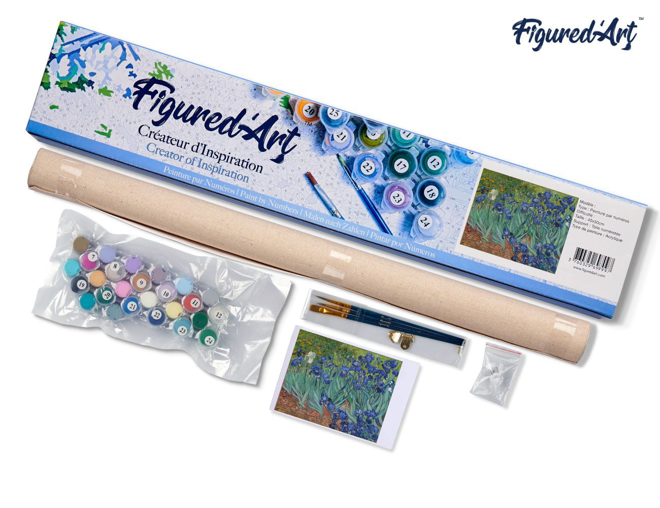 Paint by numbers Van Gogh Iris - Rolled canvas