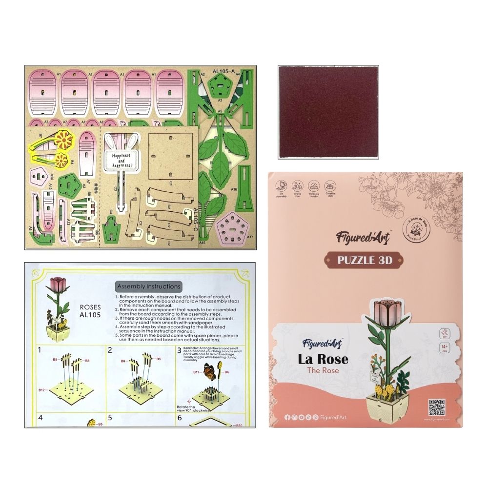 3D Puzzle - The Rose
