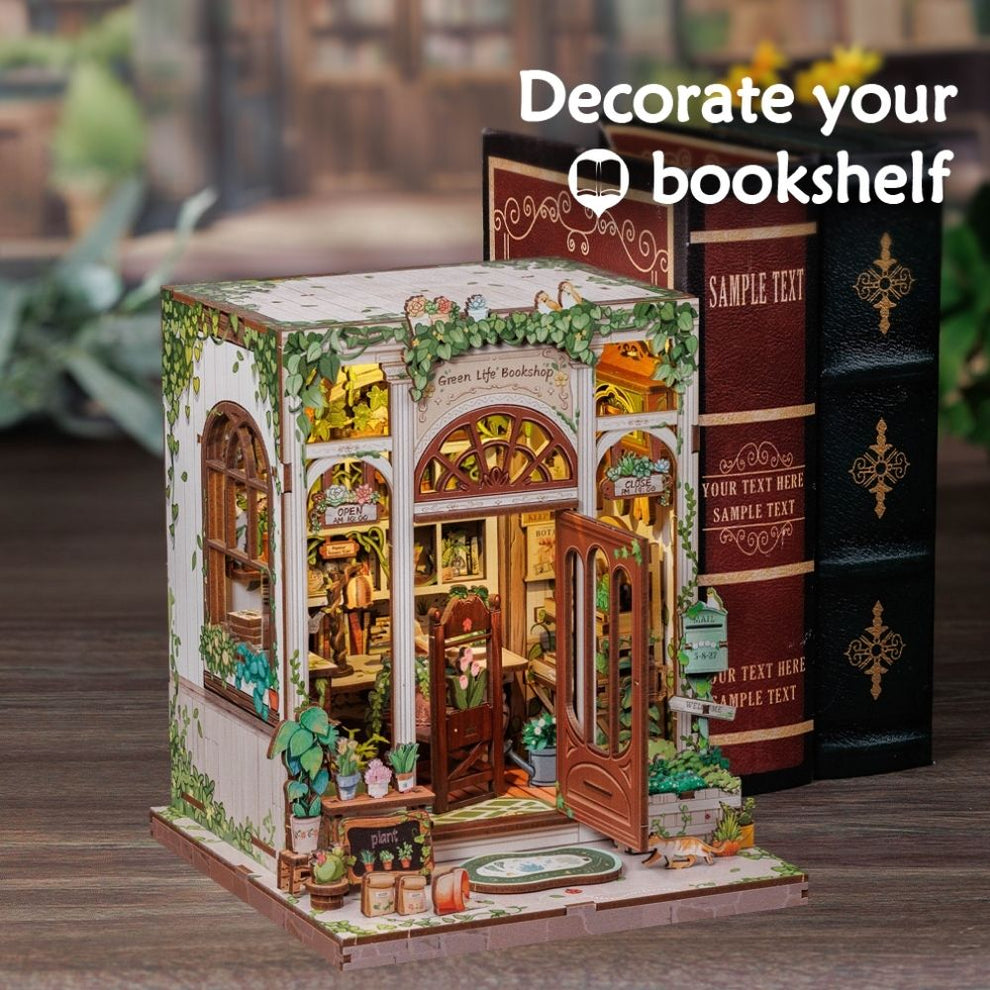 DIY Book Nook Kit - Green Life Bookshop – Figured'Art UK - B2B