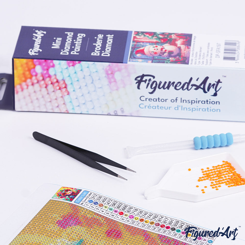 Mini Diamond Painting 25x25cm - Japanese Scent of Love Rolled canvas