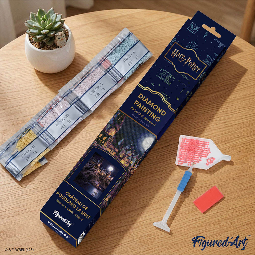 [PRE-ORDER] Diamond Painting - Harry Potter - Hogwarts Castle at Night - 40x50cm Rolled canvas