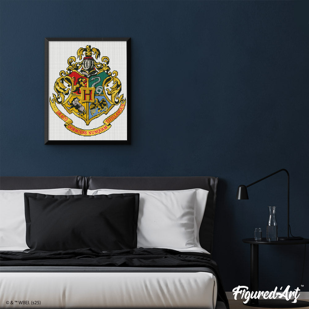 [PRE-ORDER] Diamond Painting - Harry Potter - Hogwarts Crest 40x50cm Framed canvas