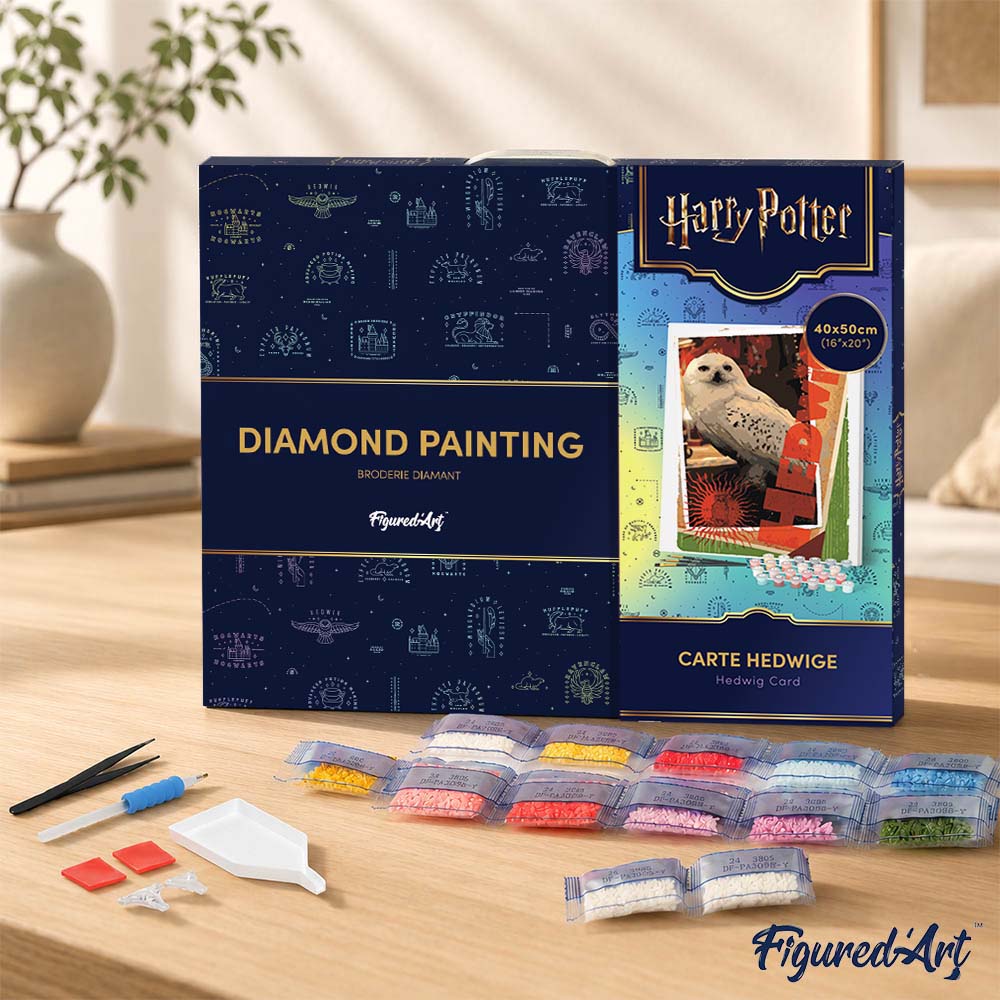 [PRE-ORDER] Diamond Painting - Harry Potter - Hedwig Card 40x50cm Framed canvas