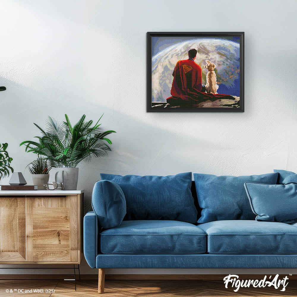 [PRE-ORDER] Diamond Painting - Superman and Krypto - 40x50cm Rolled canvas
