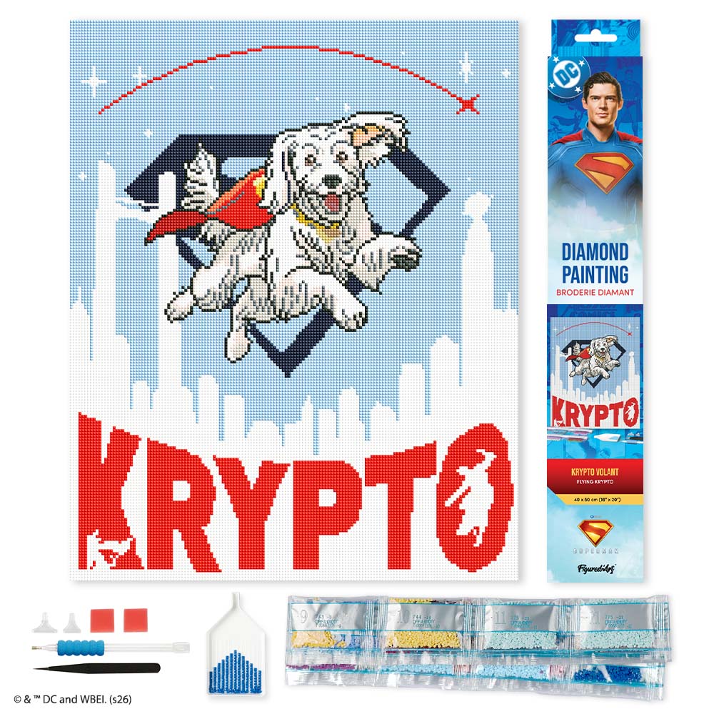 Diamond Painting - Superman - Flying Krypto