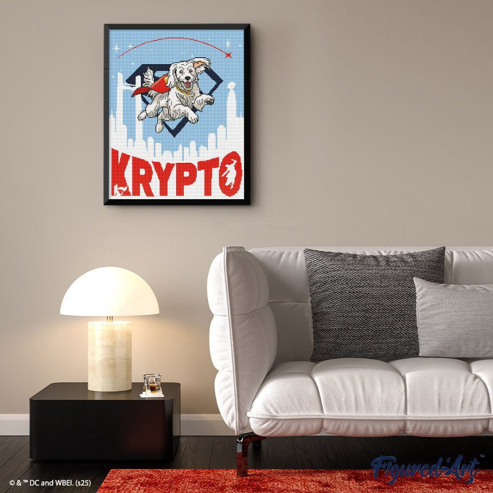 [PRE-ORDER] Diamond Painting - Superman - Flying Krypto 40x50cm Framed canvas
