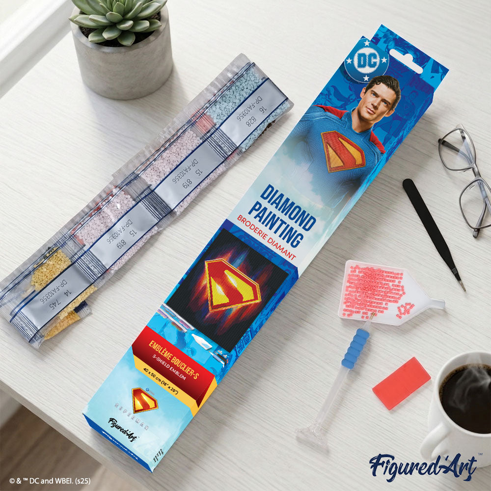 [PRE-ORDER] Diamond Painting - Superman - S-Shield Emblem - 40x50cm Rolled canvas