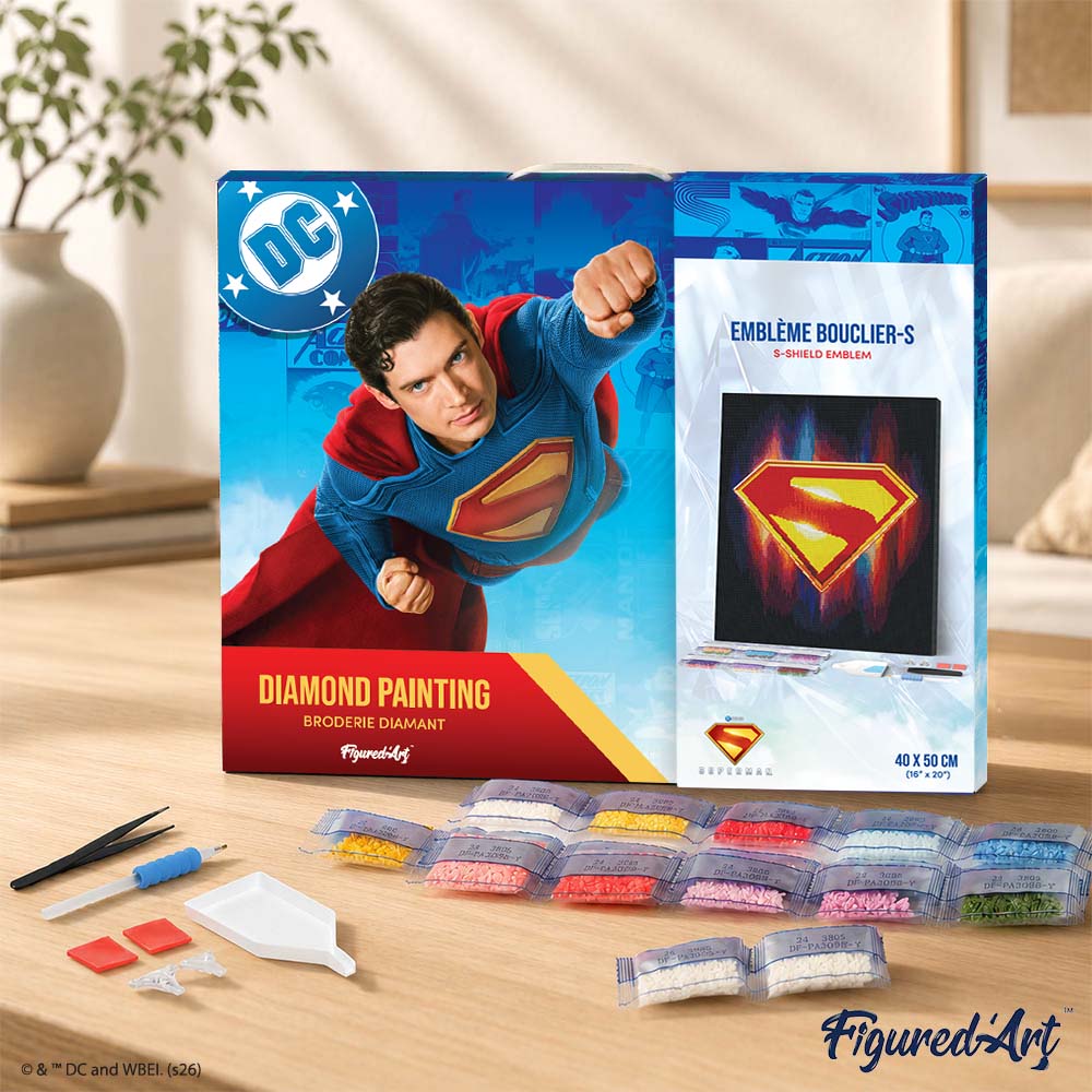 [PRE-ORDER] Diamond Painting - Superman - S-Shield Emblem 40x50cm Framed canvas