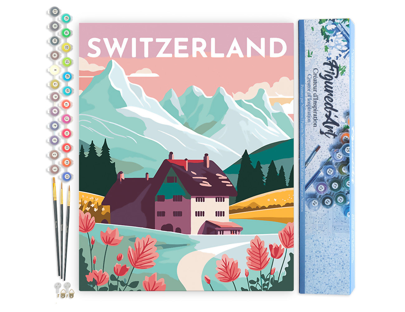 Paint by Numbers - Travel Poster Lucerne