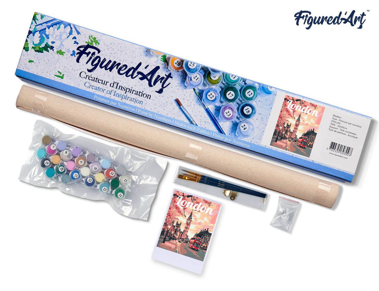 Paint by numbers Travel Poster London in Bloom - Rolled canvas
