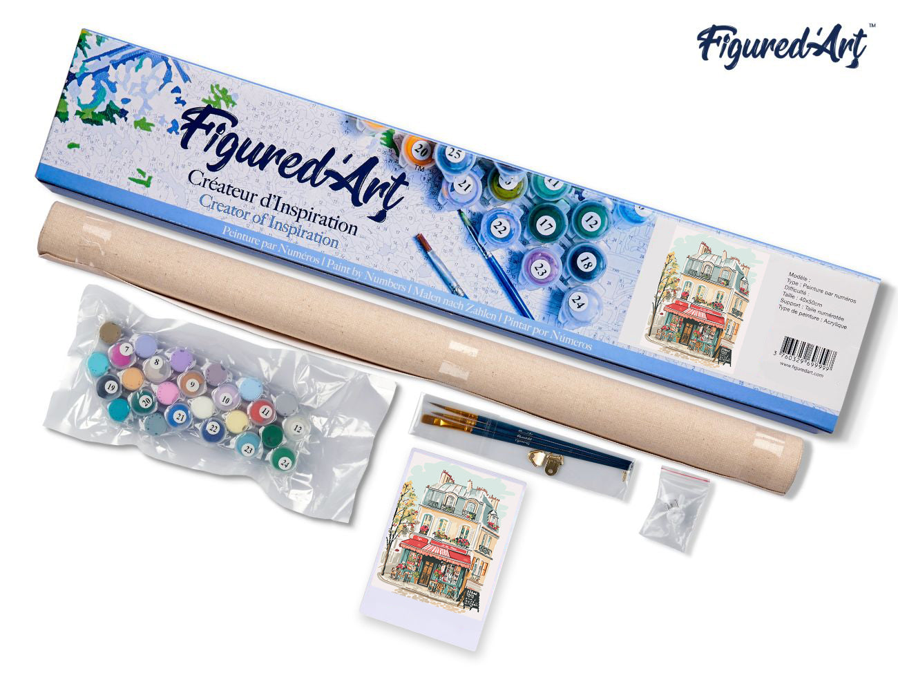 Paint by numbers Café La Vie Douce - Rolled canvas