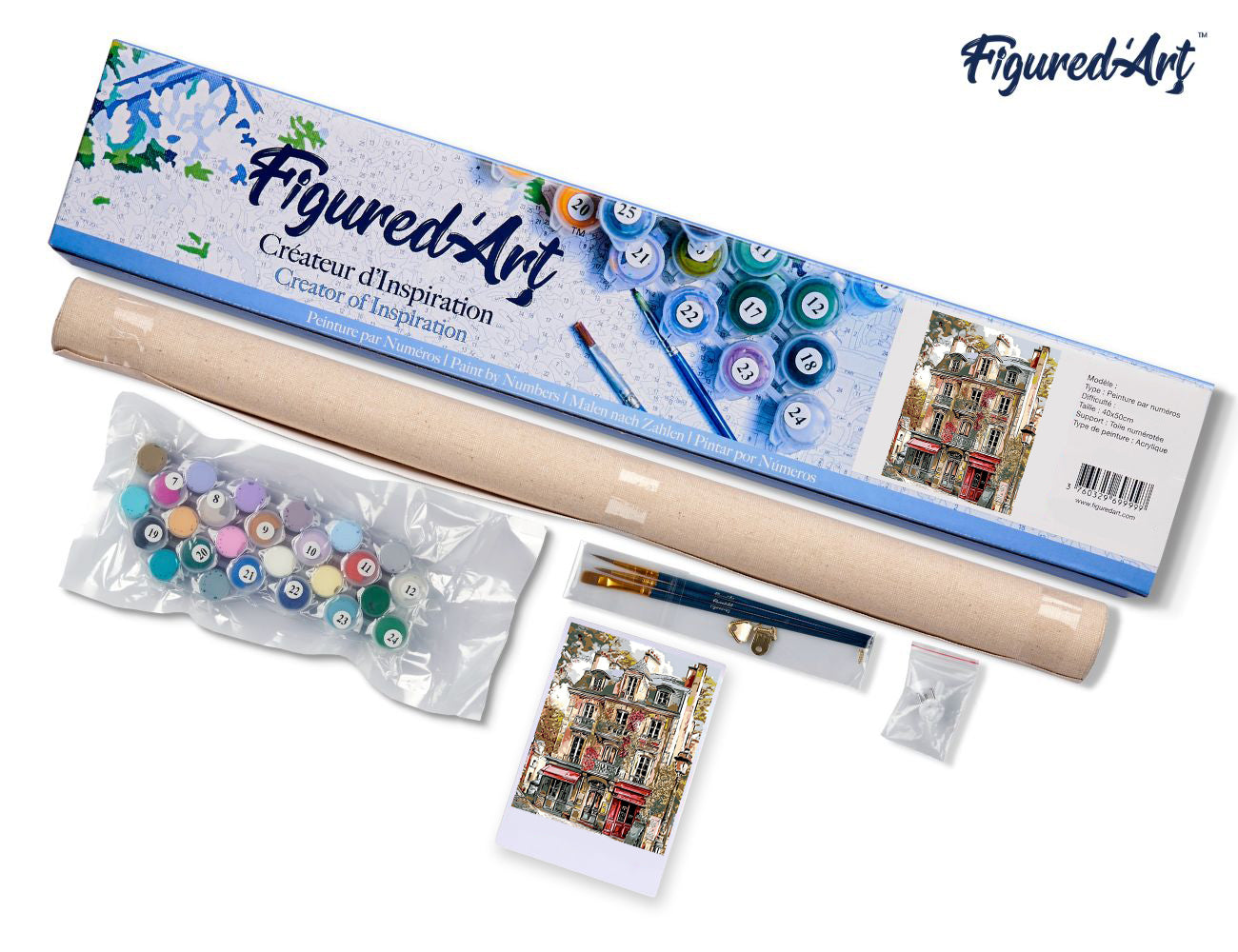 Paint by numbers Vintage Paris Facades - Rolled canvas