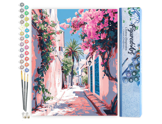 Paint by numbers kit for adults Blooming Alley Figured'Art UK