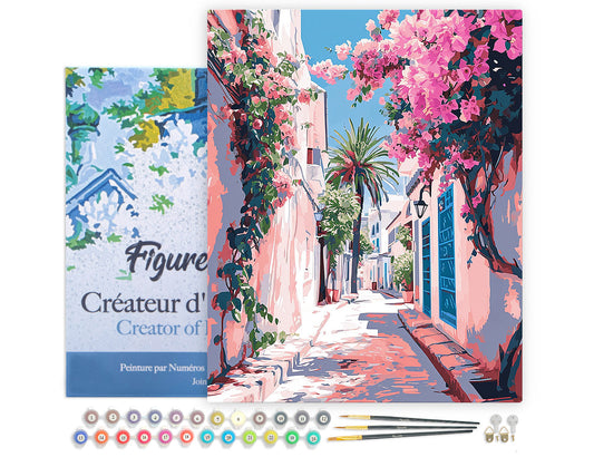 Paint by numbers kit for adults Blooming Alley Figured'Art UK