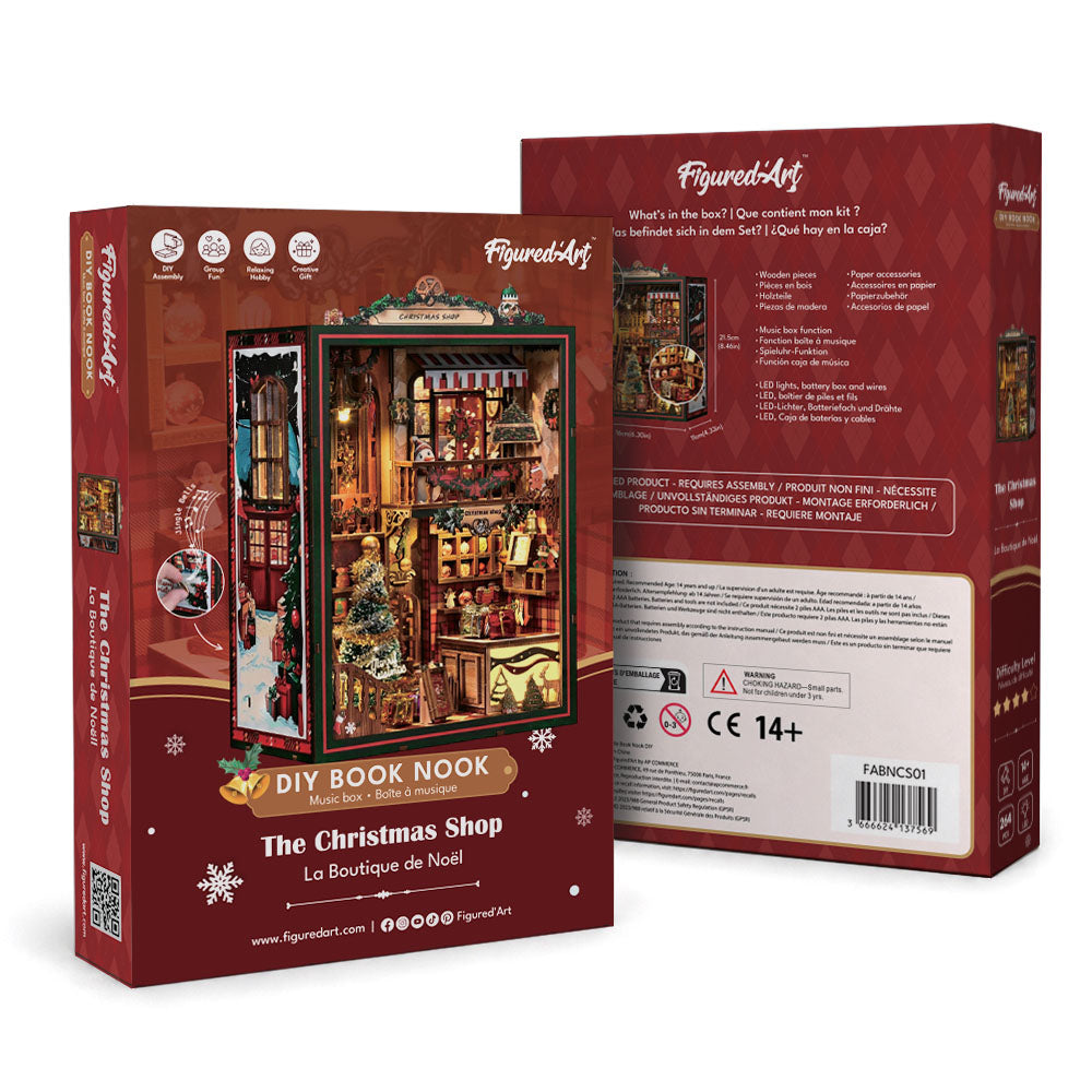 DIY Book Nook Kit - The Christmas Shop Figured'Art