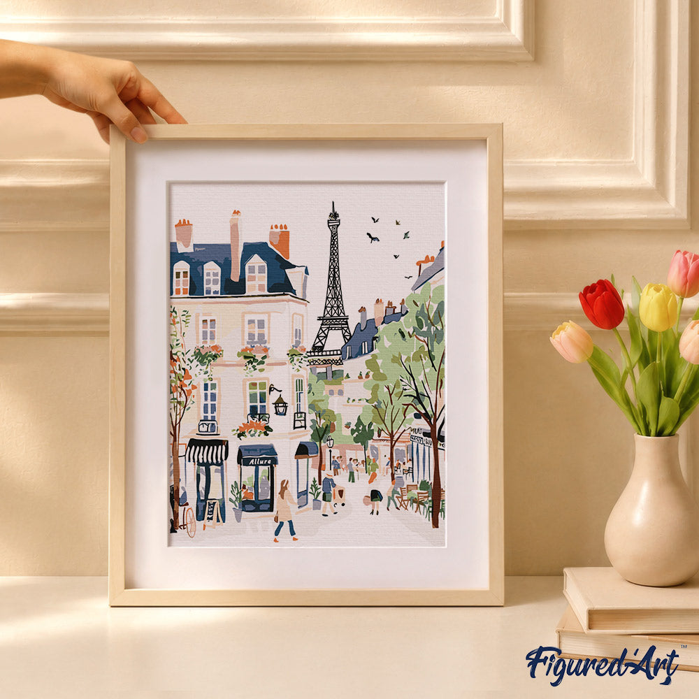 [PRE-ORDER] Gift Box Paint by Numbers - Watercolour Paris Street