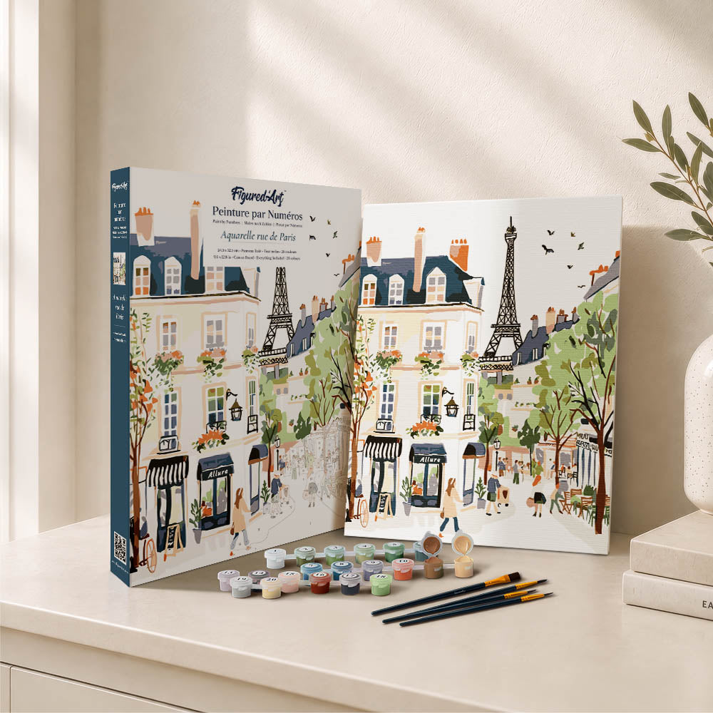 [PRE-ORDER] Gift Box Paint by Numbers - Watercolour Paris Street
