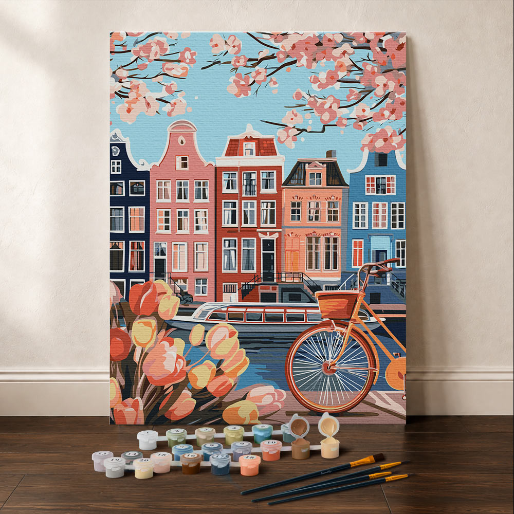 [PRE-ORDER] Gift Box Paint by Numbers - Spring in Amsterdam