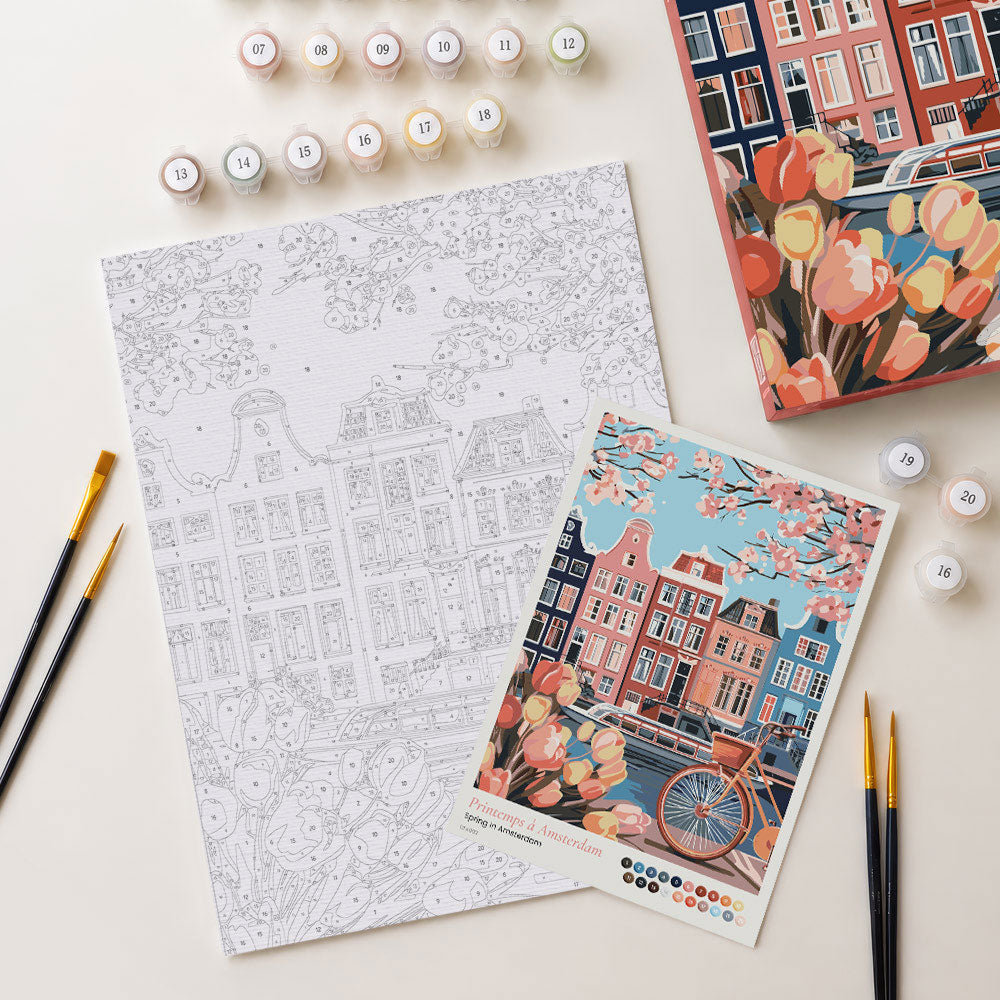[PRE-ORDER] Gift Box Paint by Numbers - Spring in Amsterdam