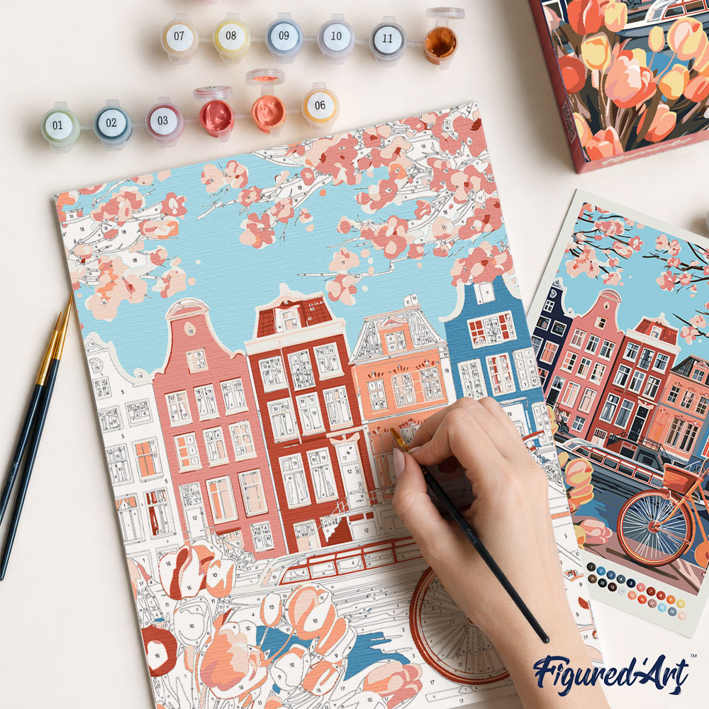 [PRE-ORDER] Gift Box Paint by Numbers - Spring in Amsterdam