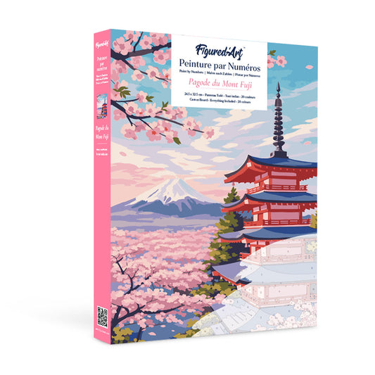 Paint by Numbers Gift Box - Mount Fuji Pagoda Figured'Art