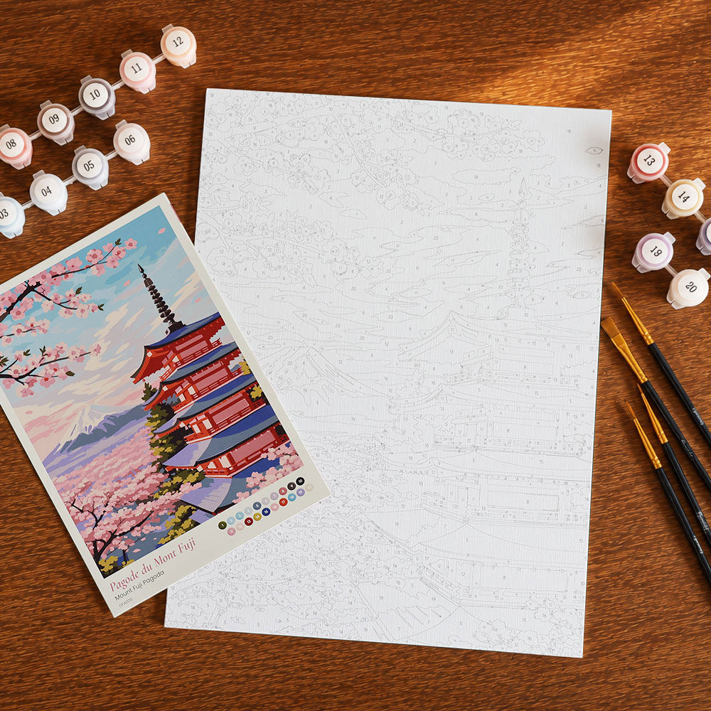 [PRE-ORDER] Gift Box Paint by Numbers - Mount Fuji Pagoda