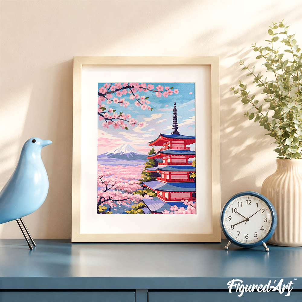 [PRE-ORDER] Gift Box Paint by Numbers - Mount Fuji Pagoda