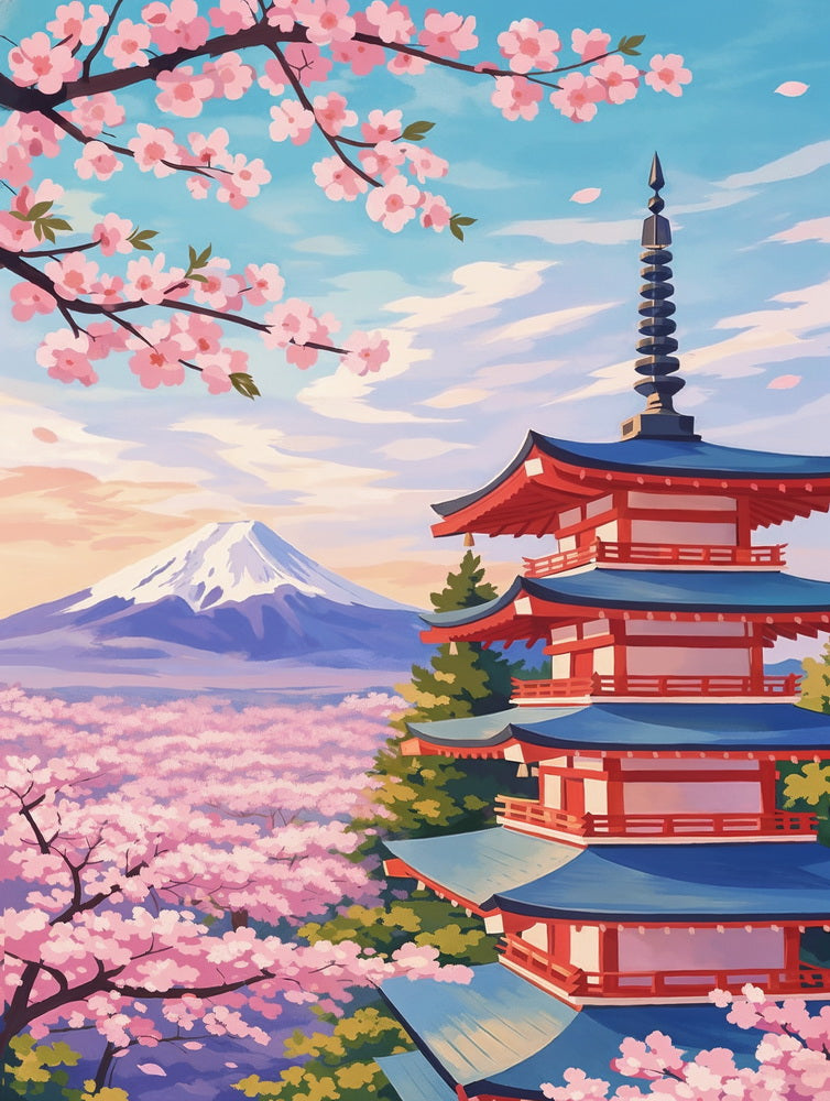[PRE-ORDER] Gift Box Paint by numbers - Mount Fuji Pagoda