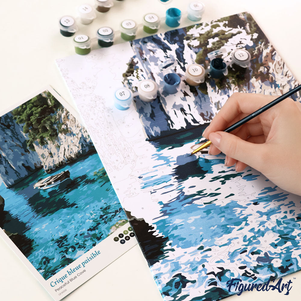 [PRE-ORDER] Gift Box Paint by Numbers - Peaceful Blue Cove