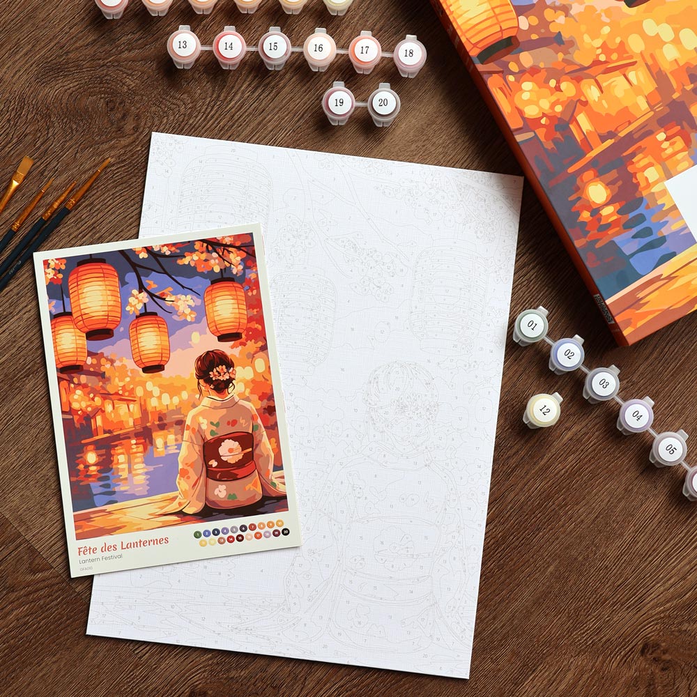 [PRE-ORDER] Gift Box Paint by Numbers - Lantern Festival