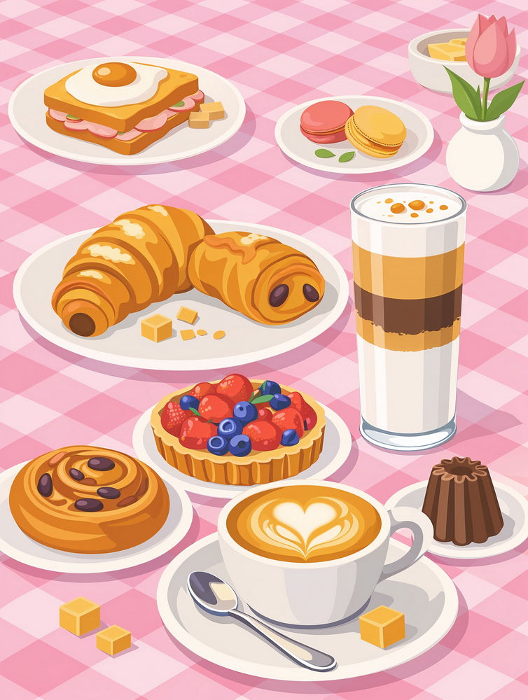 [PRE-ORDER] Gift Box Paint by numbers - Sweet Breakfast