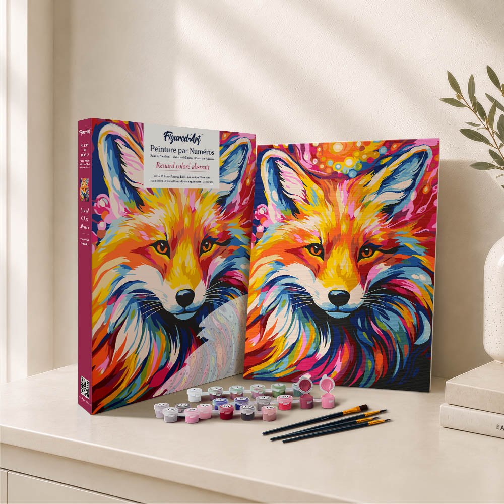 [PRE-ORDER] Gift Box Paint by Numbers - Colourful Abstract Fox