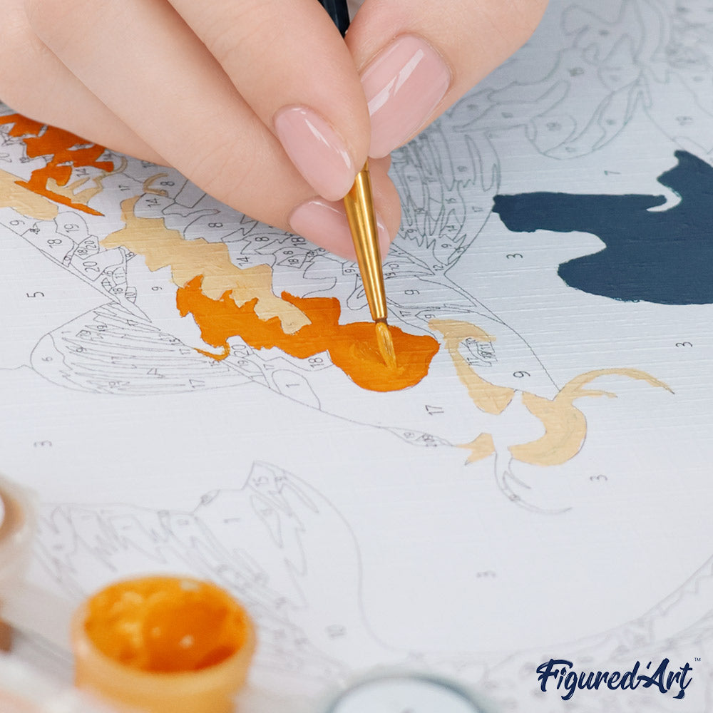 [PRE-ORDER] Gift Box Paint by Numbers - Vintage Koi Carp and Flowers