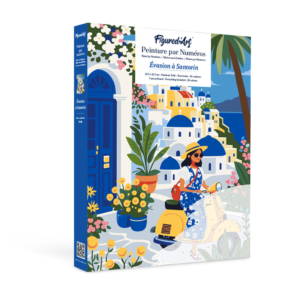 Paint by Numbers Gift Box - Santorini Escape Figured'Art