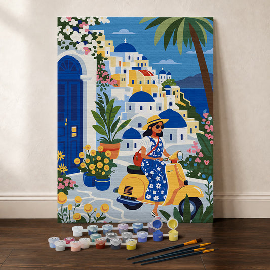 [PRE-ORDER] Gift Box Paint by Numbers - Santorini Escape