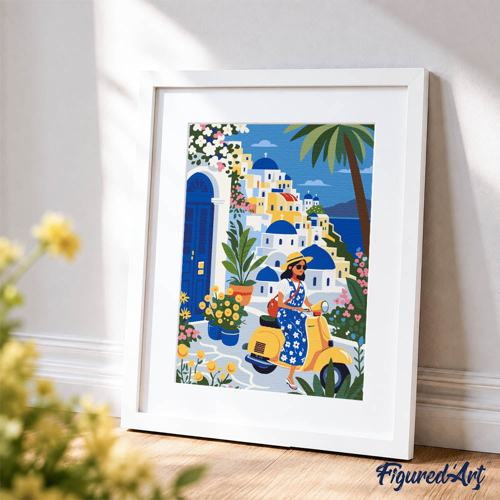 [PRE-ORDER] Gift Box Paint by Numbers - Santorini Escape