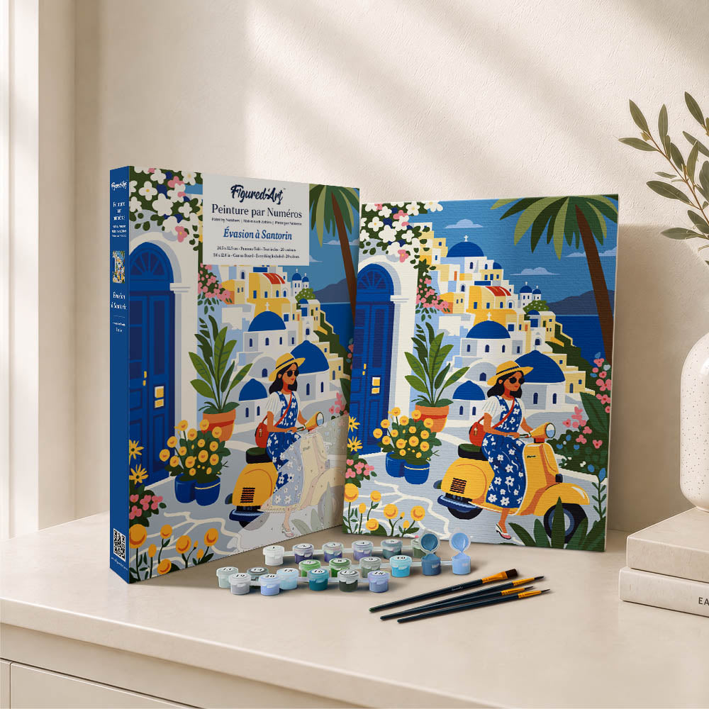 [PRE-ORDER] Gift Box Paint by Numbers - Santorini Escape