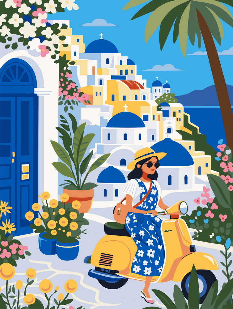 [PRE-ORDER] Gift Box Paint by Numbers - Santorini Escape