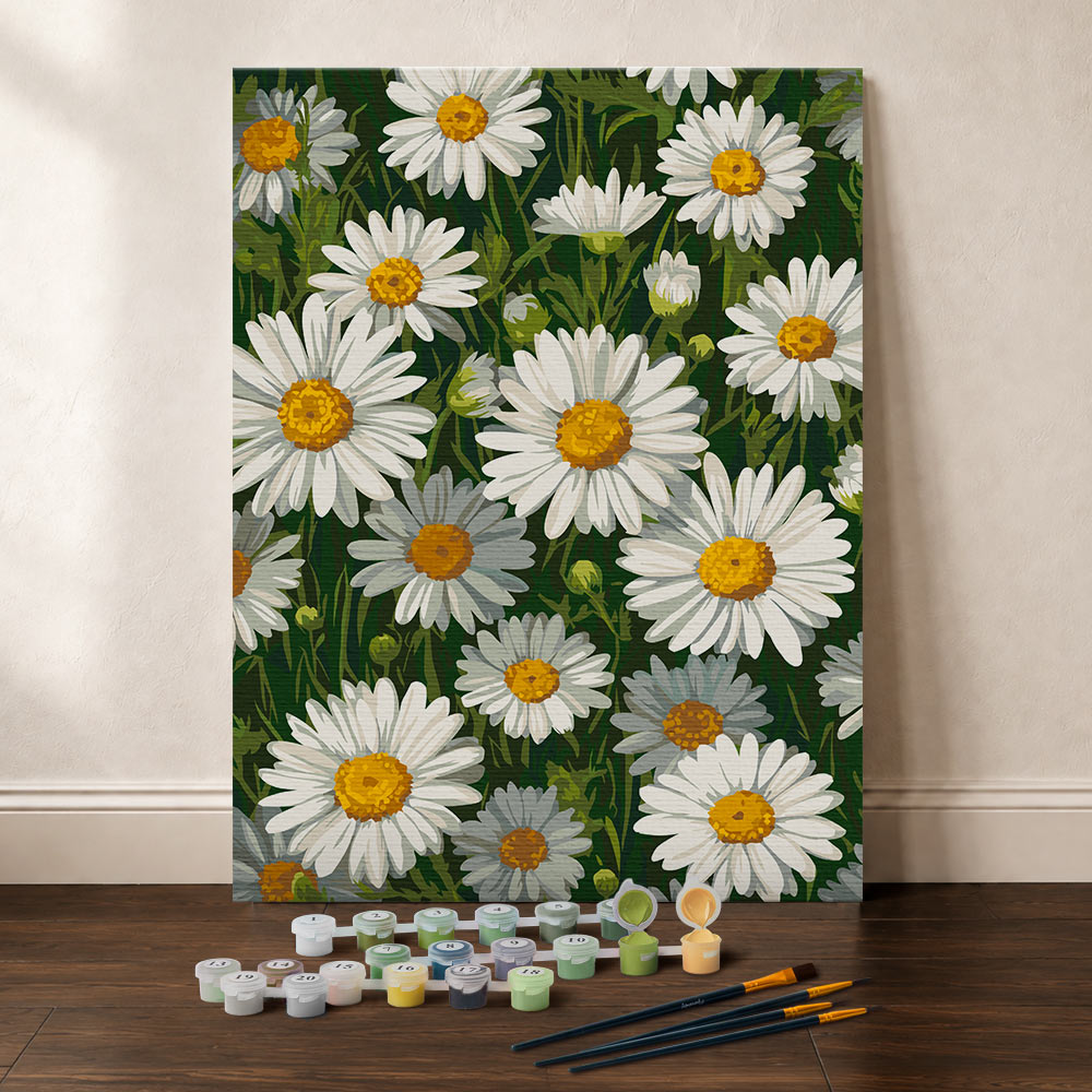 [PRE-ORDER] Gift Box Paint by Numbers - White Daisies