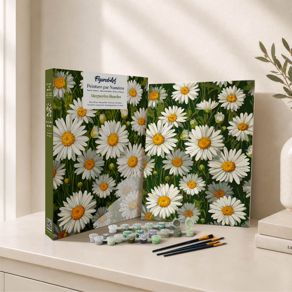 [PRE-ORDER] Gift Box Paint by Numbers - White Daisies