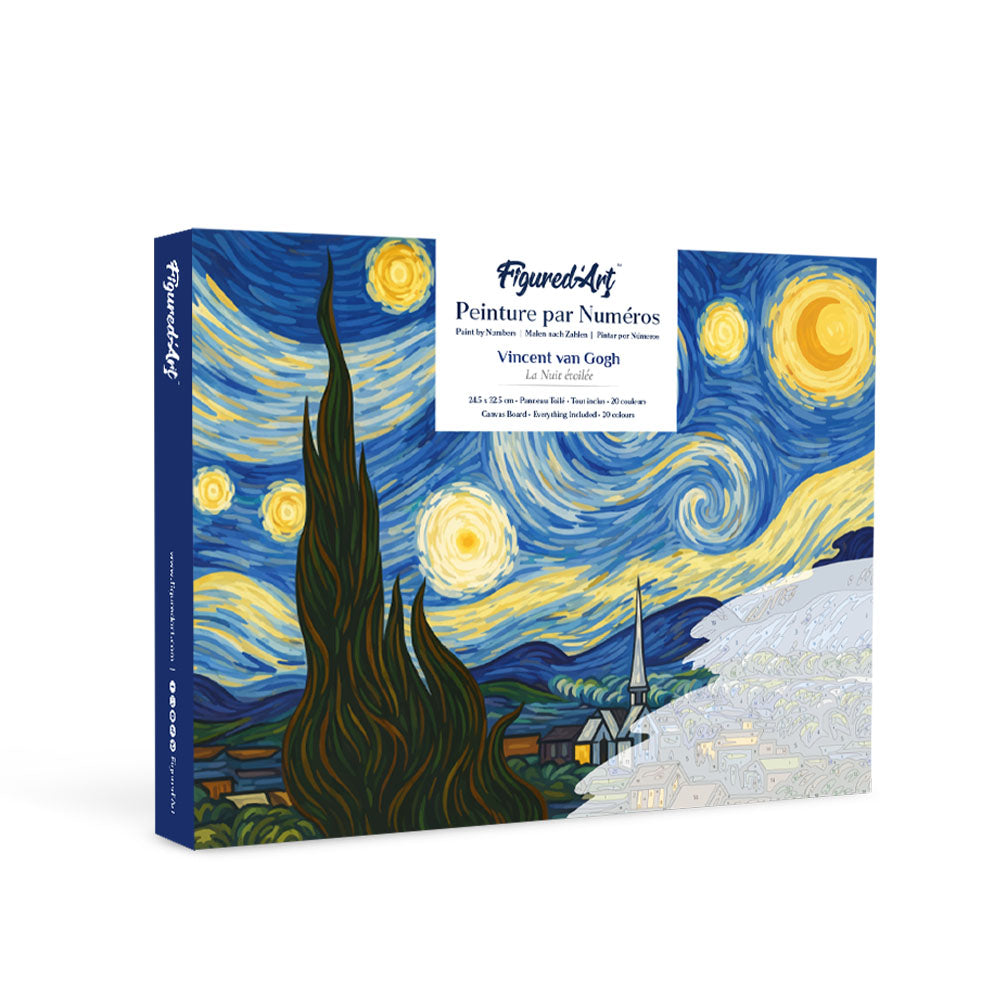 Paint by numbers kit for adults Gift Box Paint by numbers -The Starry Night
Vincent van Gogh Figured'Art UK