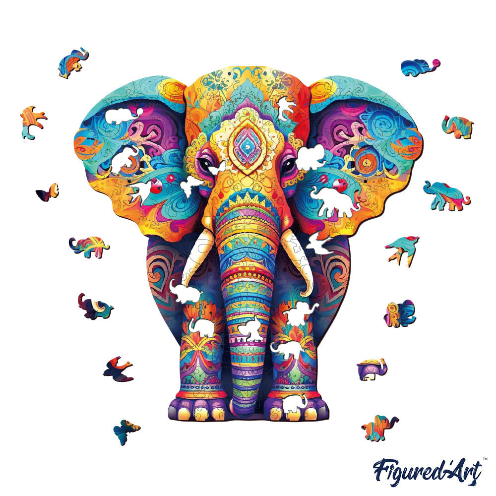 Wooden Puzzle - Majestic Elephant