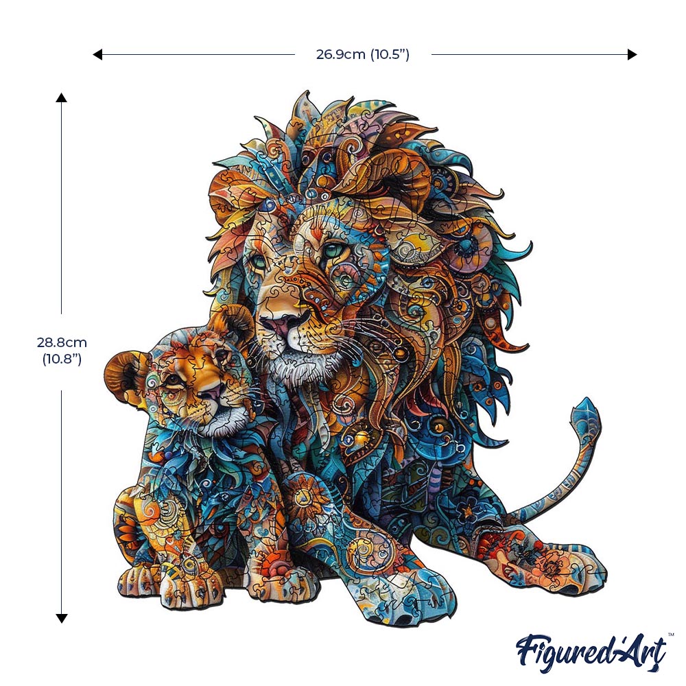 Wooden Puzzle - Lion and Cub