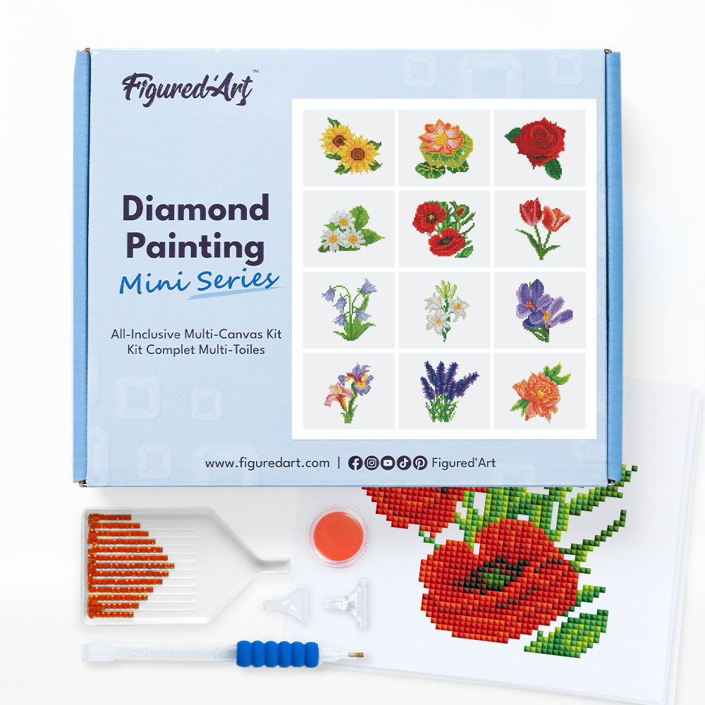 Gem Painting kit - Flowers series