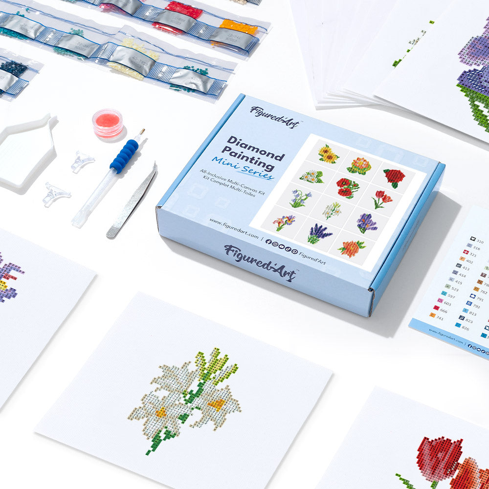 Gem Painting kit - Flowers series