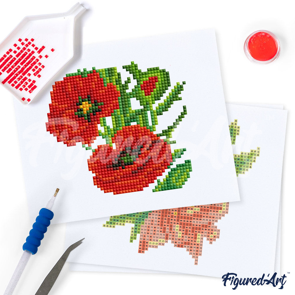 Gem Painting kit - Flowers series